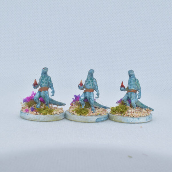 Lizardfolk Firethrowers - 3 Miniature Set